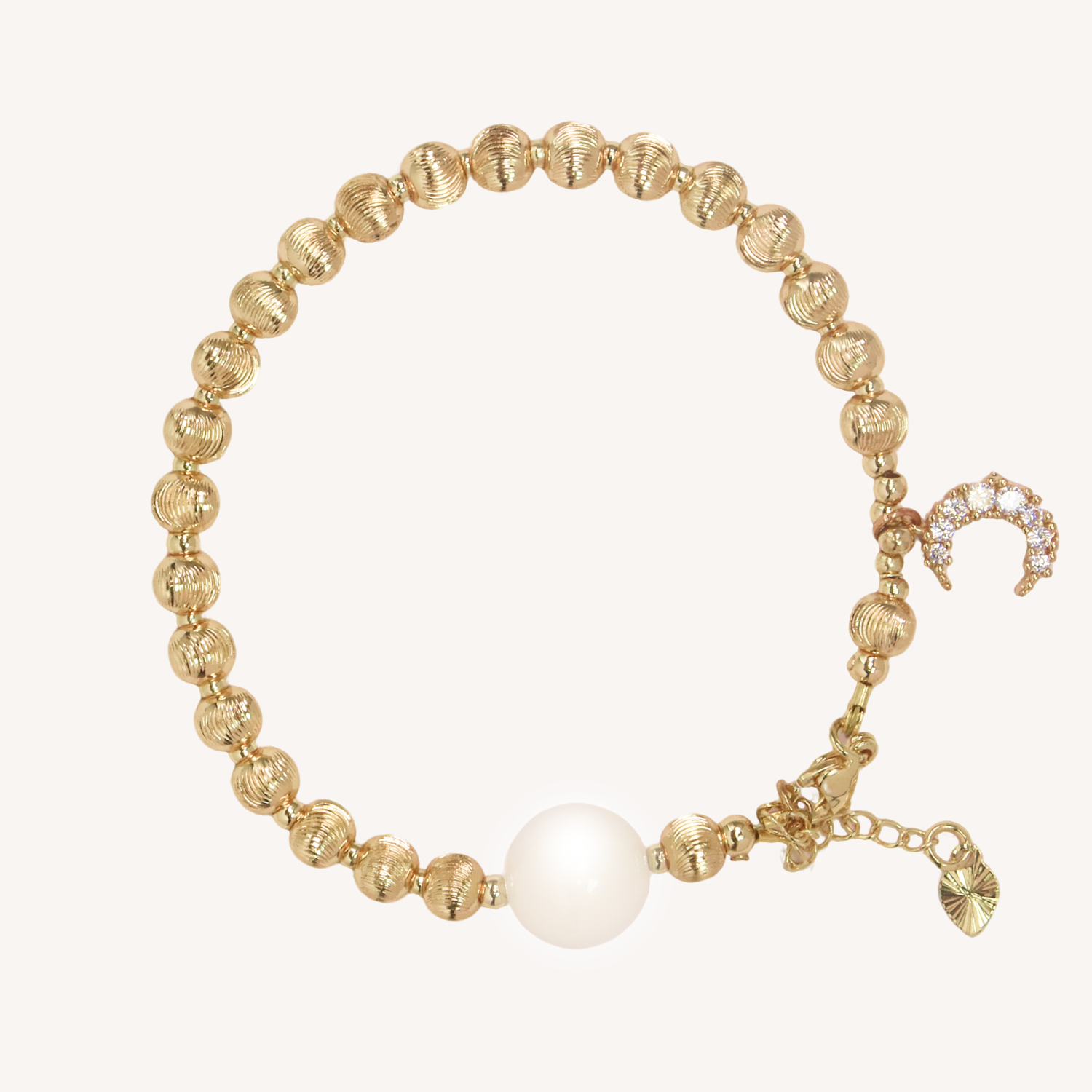 Golden Thread White Moonlight Bracelet