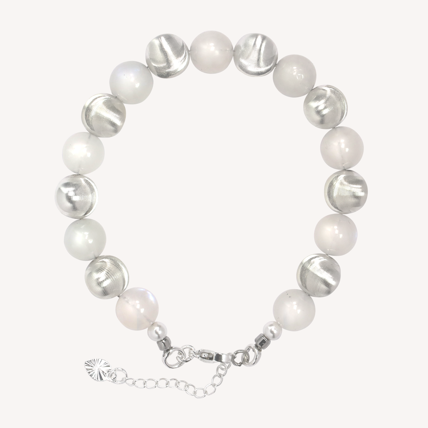 White Moonstone 925 Silver Bracelet