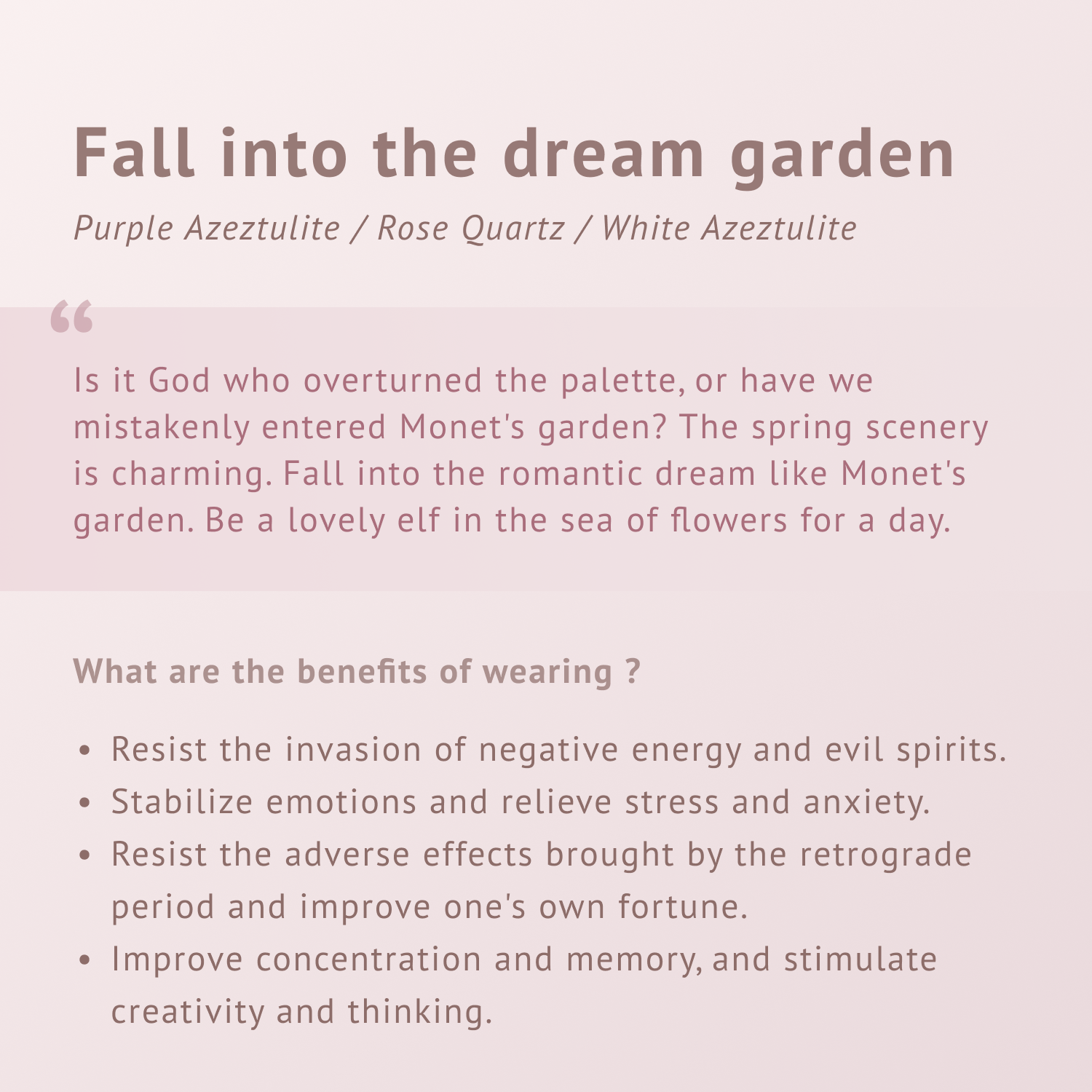 Fall into the dream garden